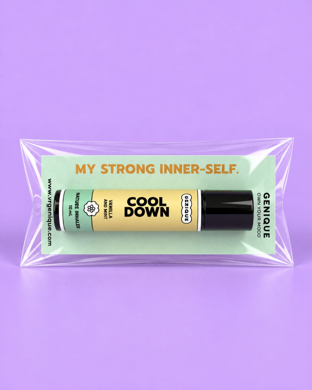 Genique : พิมเสนน้ำ Borneol Mixture Inhalant กลิ่น COOL DOWN — Vanilla Mint