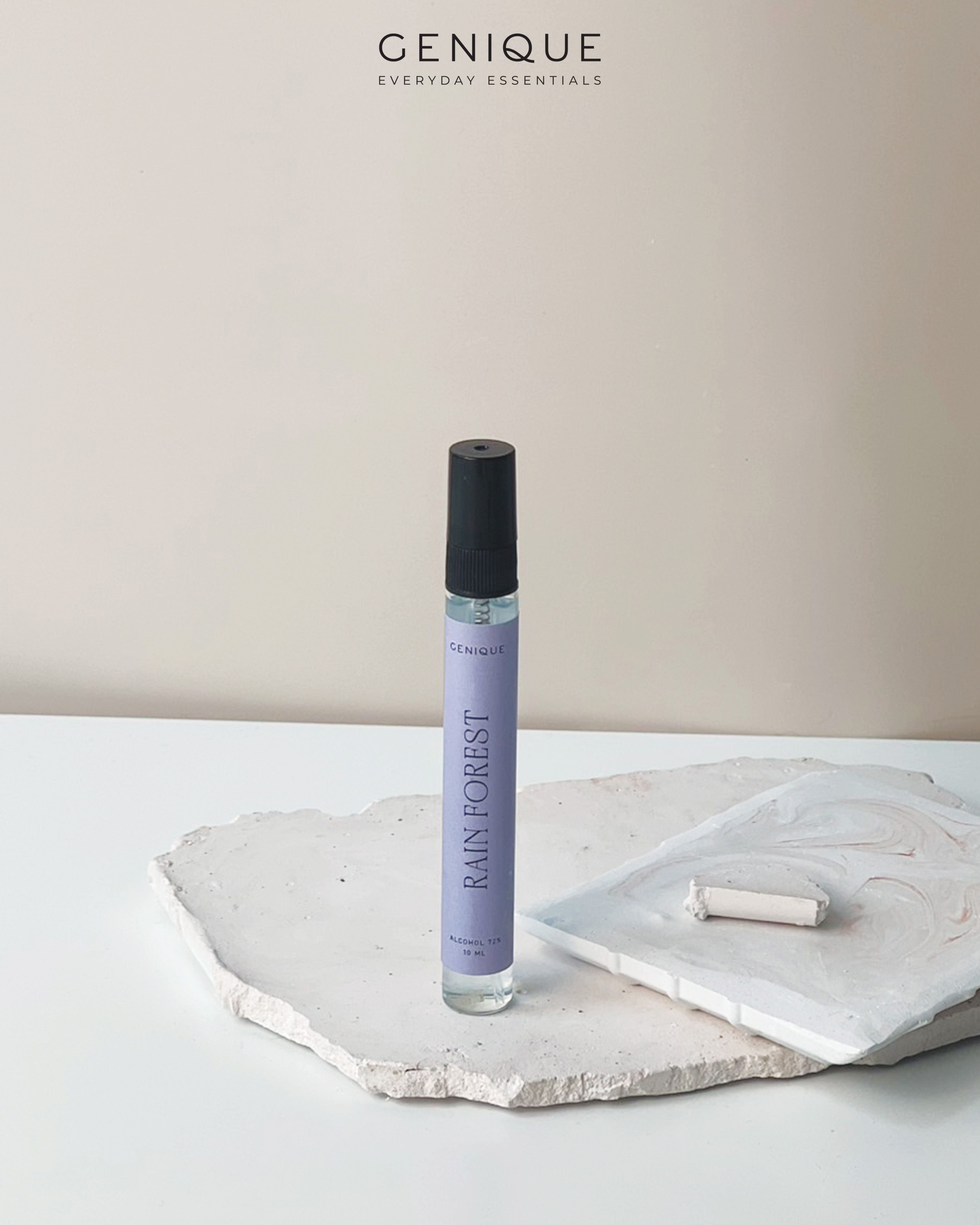 Genique spray alcohol สเปรย์แอลกอฮอล์ แบบหลอด | Rain Forest สีม่วง