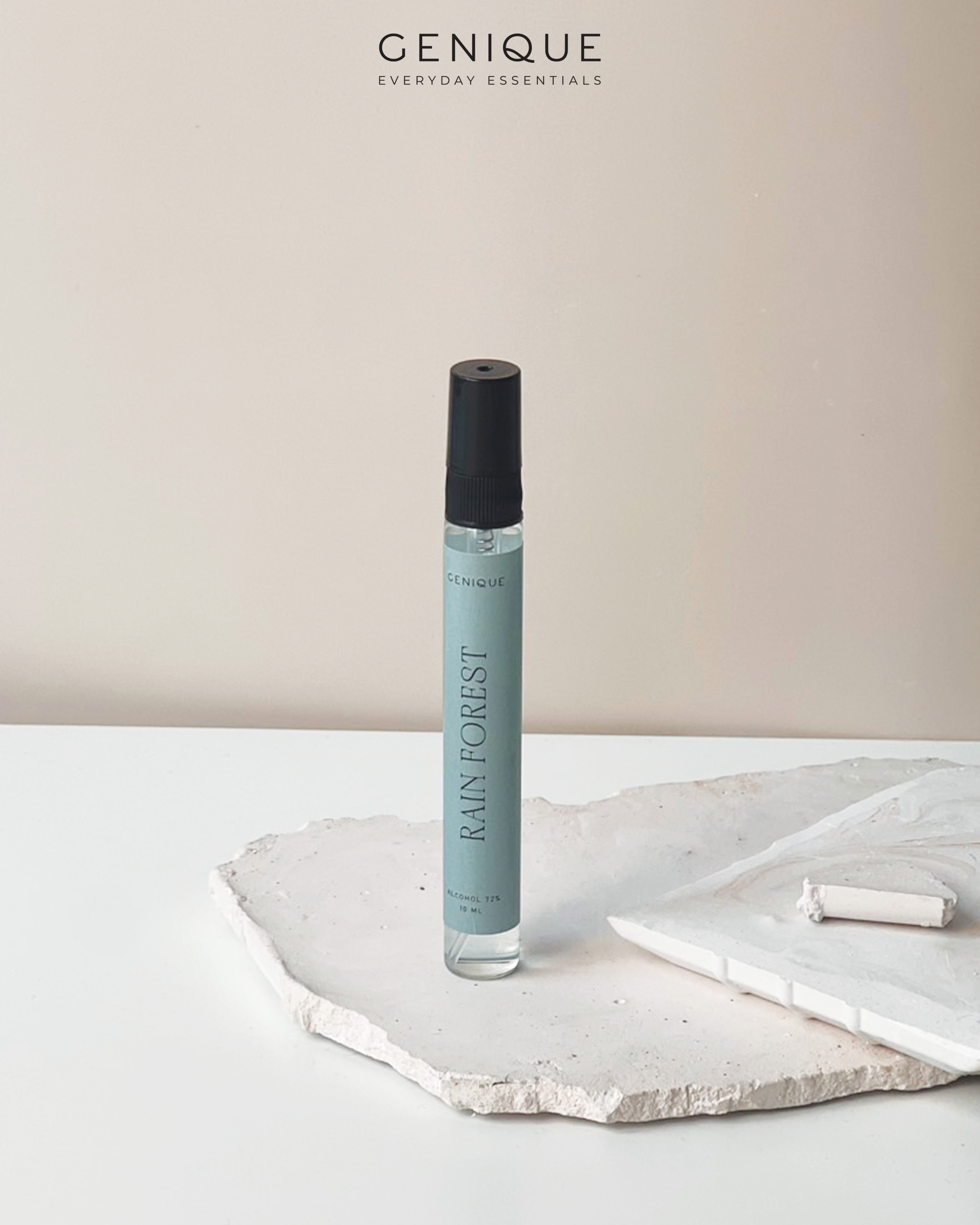 Genique spray alcohol สเปรย์แอลกอฮอล์ แบบหลอด | Rain Forest สีเขียว